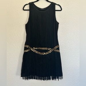 Epique Moi 20’s Style Black Cocktail Dress size L